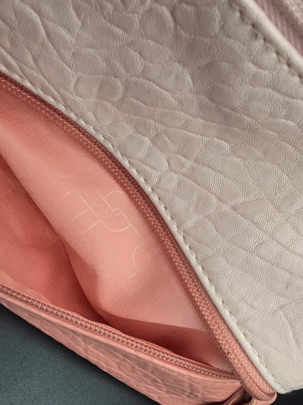 Rosetti Tricolor Pebbled Crossbody - Coral, Blush & Cream - Picture 9 of 14